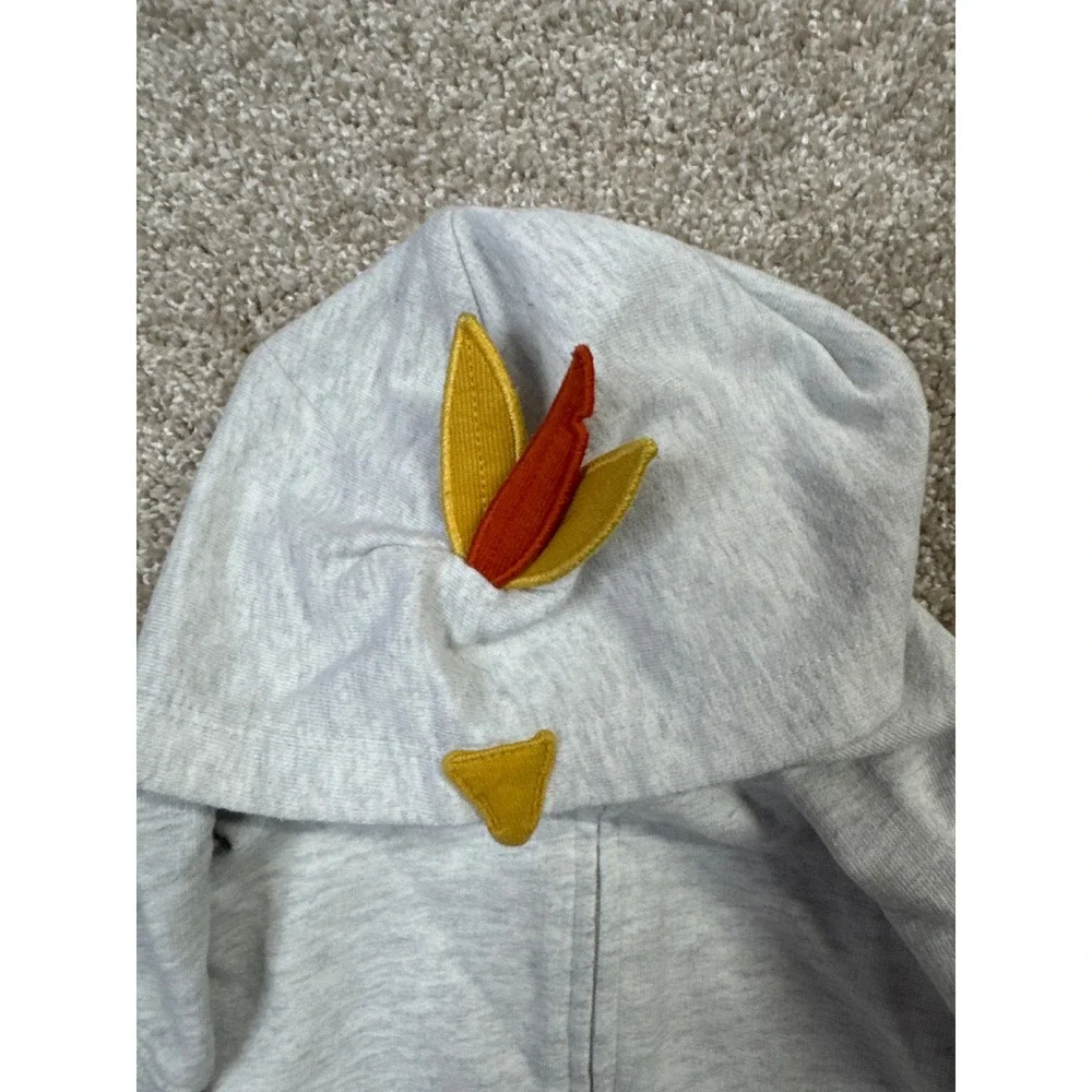 Baby Gray Chicken Rooster Hooded Romper One Piece Zip Up Size 3Months